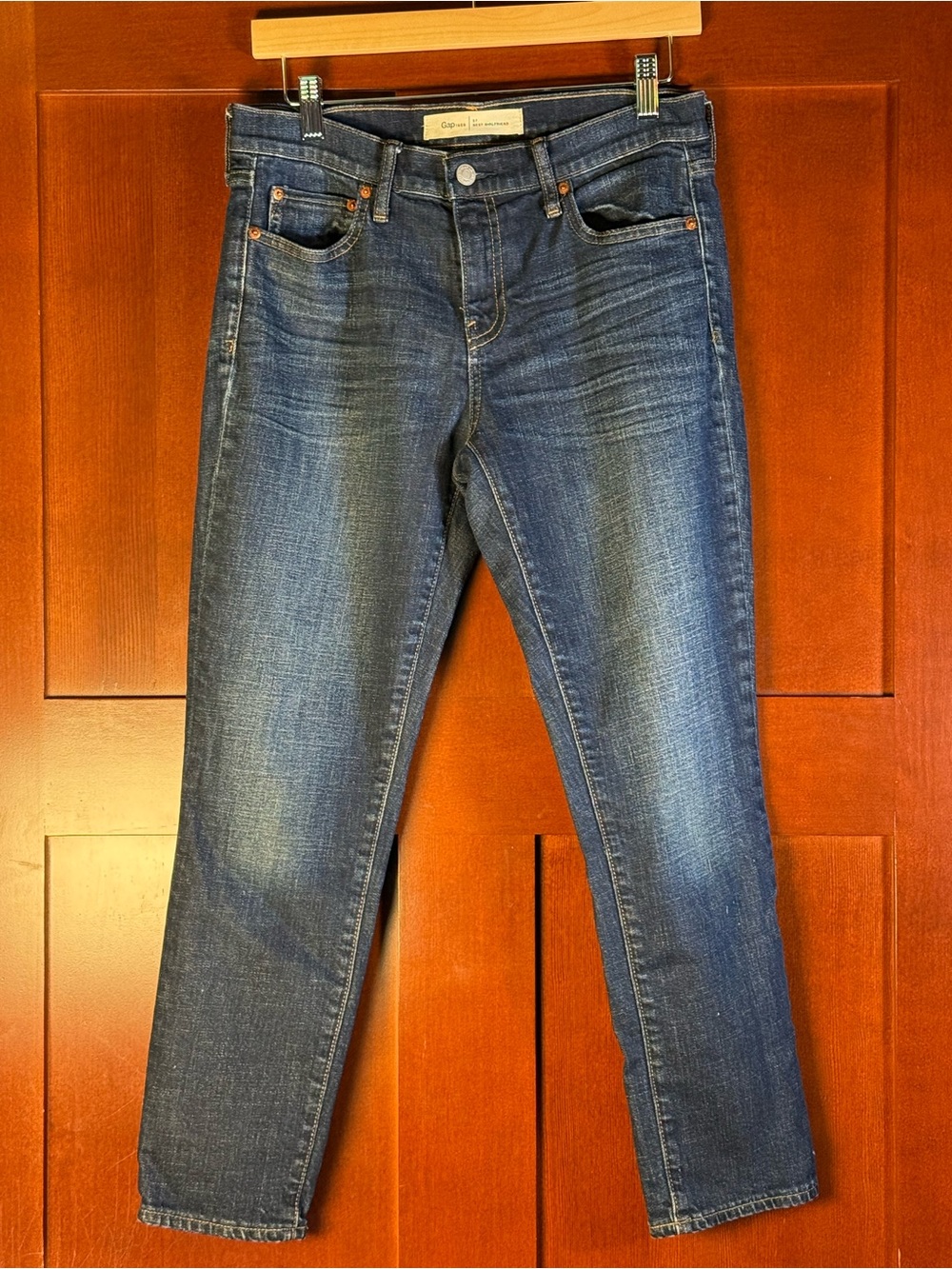 Gap 1969 Best Girlfriend Jeans Size 27 Dark Wash Slim Straight Denim